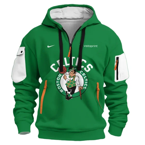 Casual Sports Hoodie Half Zipper, Modern Logo Detail Printing HVN1030 - Image 2