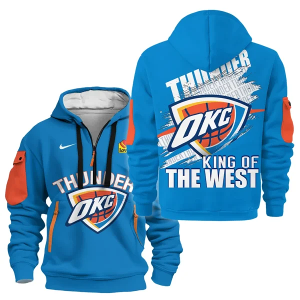 Outdoor Half-Zip Hoodie, Team Spirit Logo Design HVN1032