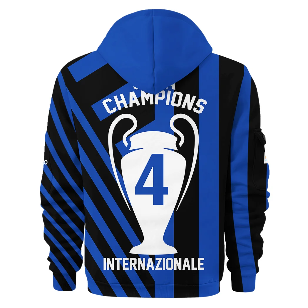 Street-Style Hoodie Half Zipper, Modern Sports Logo HVN1033 - Image 3