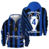 Street-Style Hoodie Half Zipper, Modern Sports Logo HVN1033