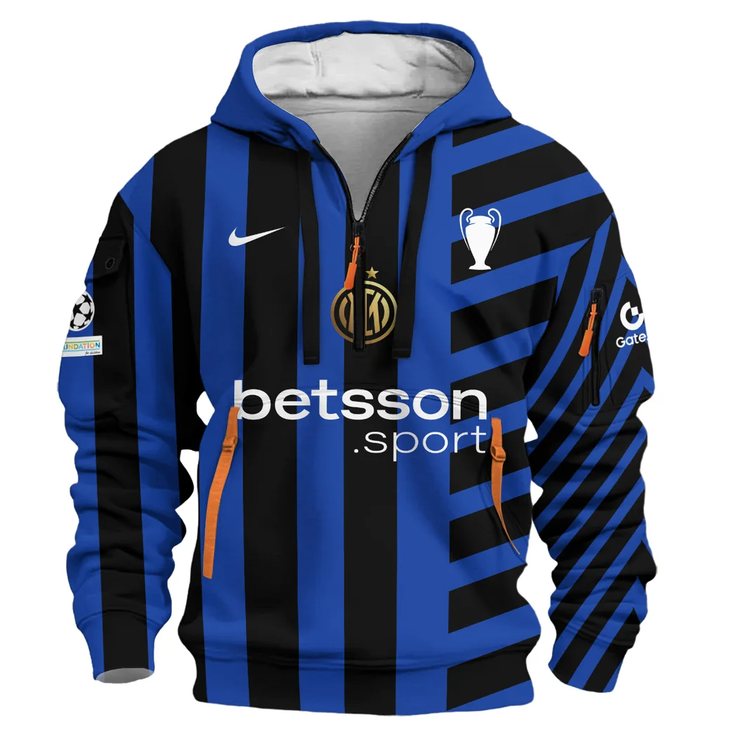 Fan Gift Hoodie Half Zipper, Sports-Inspired Logo Design HVN1034 - Image 2