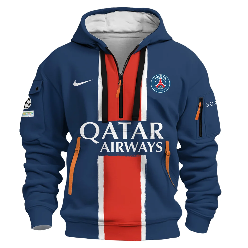 Training Hoodie Half Zipper, Fan-Friendly Logo Design HVN1034 - Image 2