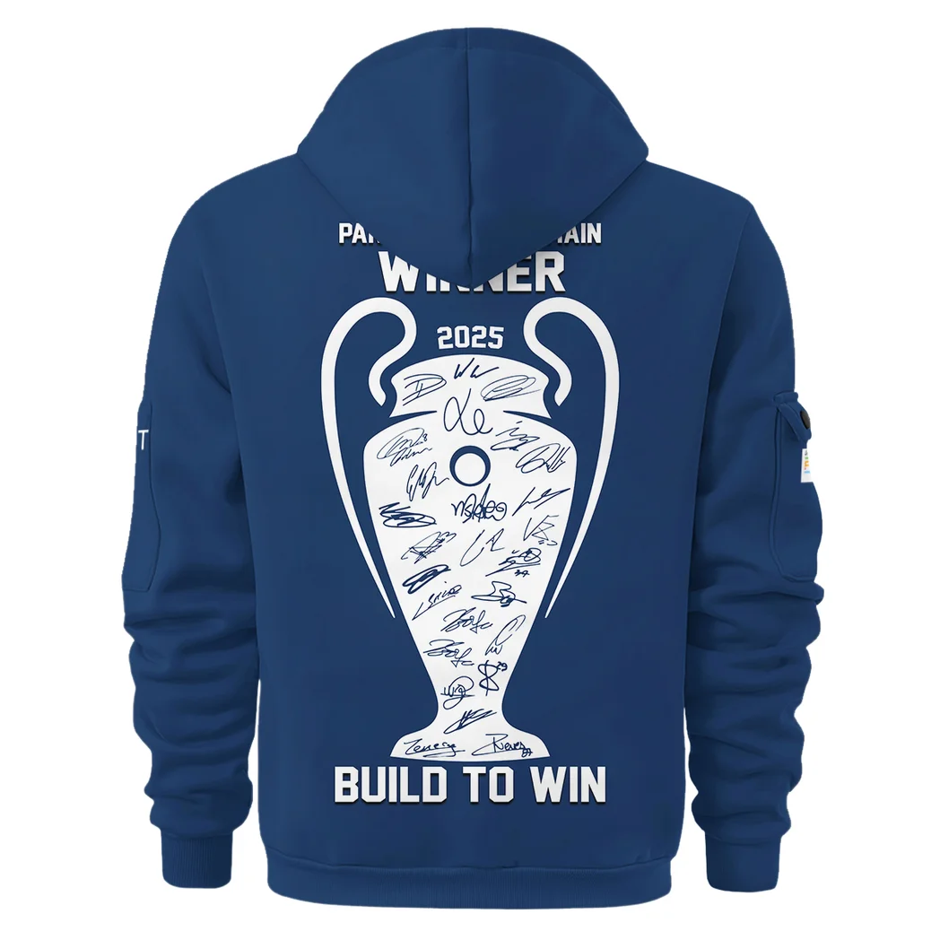 Athletic Half-Zip Hoodie, Team-Style Logo Print Hoodie Gift For Football Fans HVN1035 - Image 3