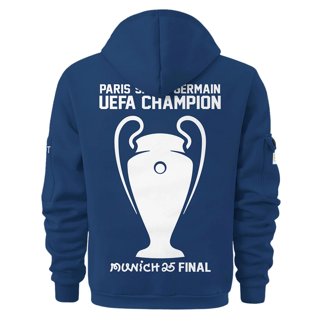 Outdoor Half-Zip Hoodie, Team Spirit Logo Design HVN1036 - Image 3