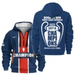 Street-Style Hoodie Half Zipper, Modern Sports Logo HVN1038