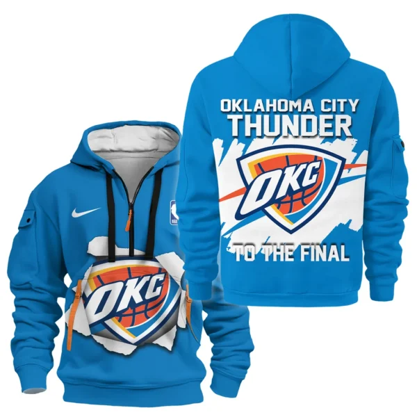 Outdoor Half-Zip Hoodie, Team Spirit Logo Design HVN1045