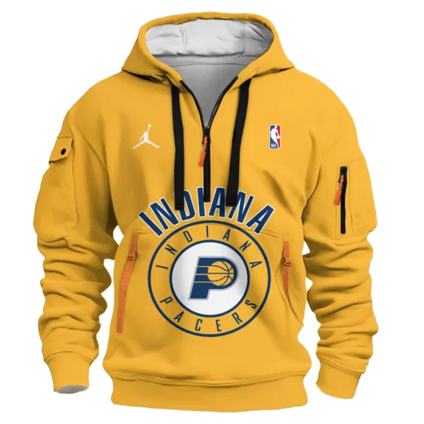 Lightweight Sports Hoodie Half Zipper, Unique Logo Print HVN1046 - Image 2