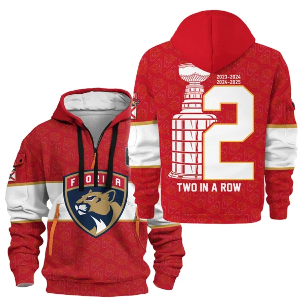 Casual Sports Hoodie Half Zipper, Modern Logo Detail Printing HVN1048