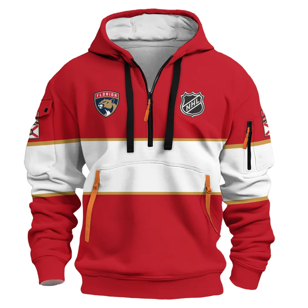 Urban Streetwear Hoodie, Half-Zip with Exclusive Logo HVN1050 - Image 2