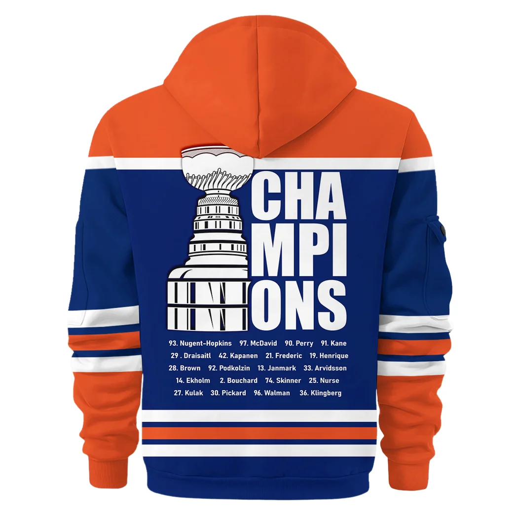 Street-Style Hoodie Half Zipper, Modern Sports Logo HVN1052 - Image 3