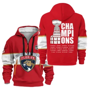 Lightweight Sports Hoodie Half Zipper, Unique Logo Print HVN1052