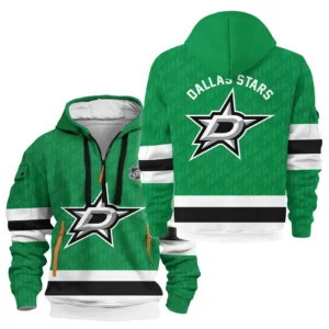 Athletic Half-Zip Hoodie, Team-Style Logo Print Hoodie Gift For Football Fans HVN1053