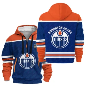 Casual Sports Hoodie Half Zipper, Modern Logo Detail Printing HVN1053