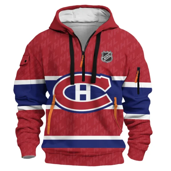 Outdoor Half-Zip Hoodie, Team Spirit Logo Design HVN1053 - Image 2