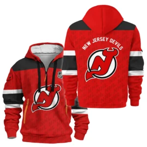 Lightweight Sports Hoodie Half Zipper, Unique Logo Print HVN1053