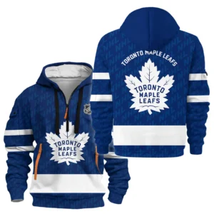 Athletic Half-Zip Hoodie, Team-Style Logo Print Hoodie Gift For Football Fans HVN1053