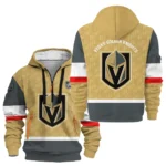 Casual Sports Hoodie Half Zipper, Modern Logo Detail Printing HVN1053
