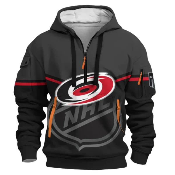 Everyday Hoodie Half Zipper, Athletic-Inspired Logo HVN1054 - Image 2