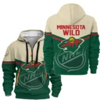 Athletic Half-Zip Hoodie, Team-Style Logo Print Hoodie Gift For Football Fans HVN1054