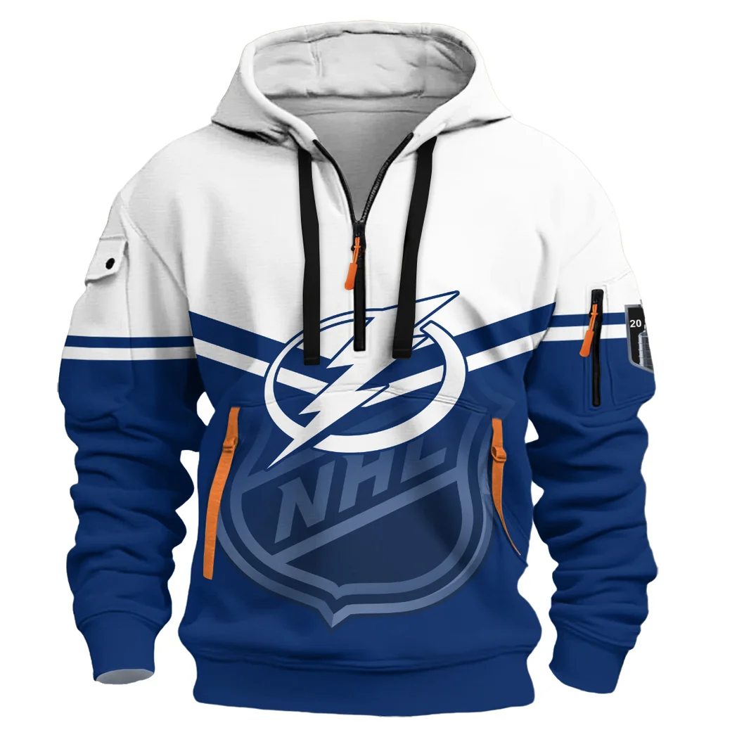 Outdoor Half-Zip Hoodie, Team Spirit Logo Design HVN1054 - Image 2