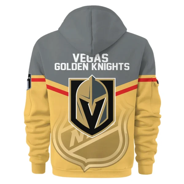 Street-Style Hoodie Half Zipper, Modern Sports Logo HVN1054 - Image 3