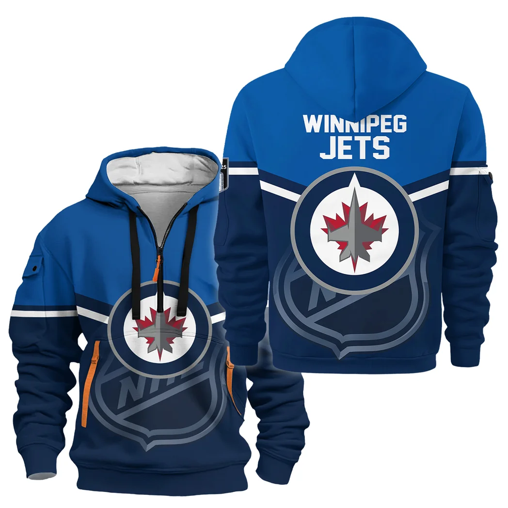 Training Hoodie Half Zipper, Fan-Friendly Logo Design HVN1054