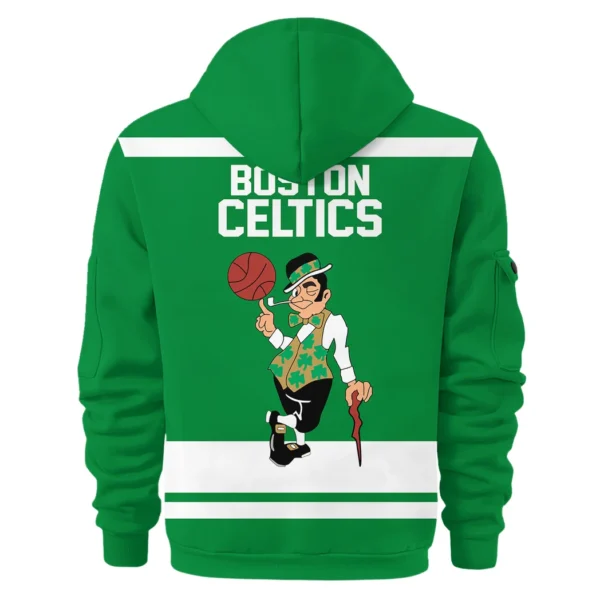 Athletic Half-Zip Hoodie, Team-Style Logo Print Hoodie Gift For Football Fans HVN1055 - Image 3