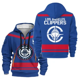 Street-Style Hoodie Half Zipper, Modern Sports Logo HVN1055