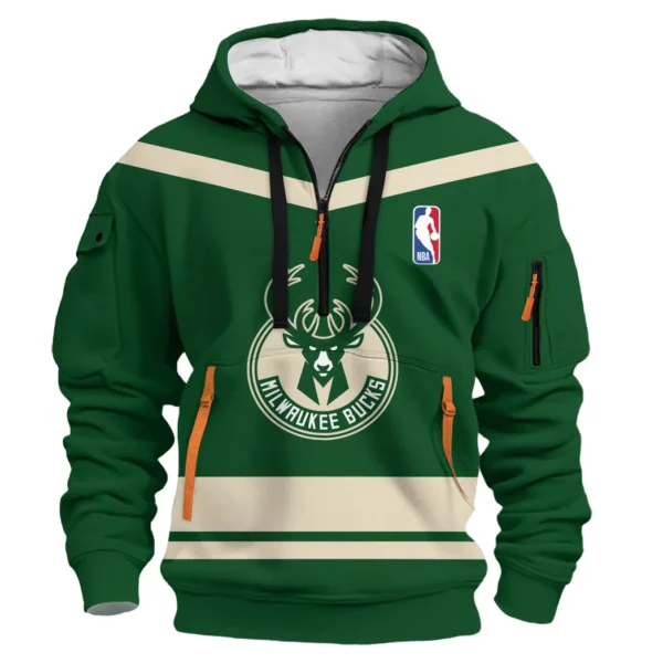 Fan Gift Hoodie Half Zipper, Sports-Inspired Logo Design HVN1055 - Image 2