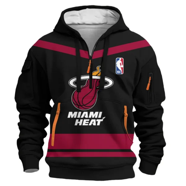 Casual Sports Hoodie Half Zipper, Modern Logo Detail Printing HVN1055 - Image 2