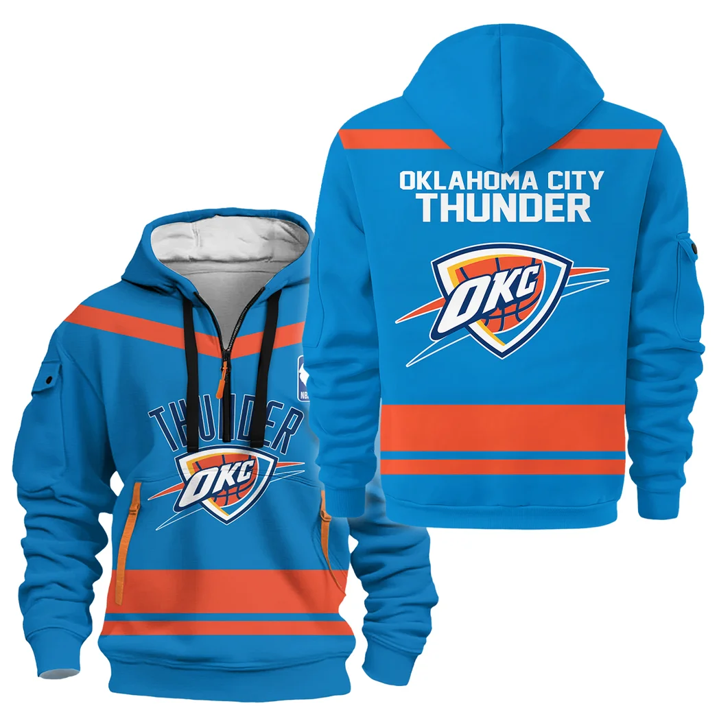 Everyday Hoodie Half Zipper, Athletic-Inspired Logo HVN1055