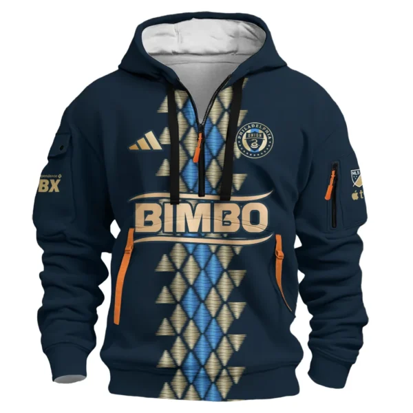 Lightweight Sports Hoodie Half Zipper, Unique Logo Print HVN1056 - Image 2
