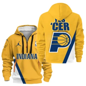 Athletic Half-Zip Hoodie, Team-Style Logo Print Hoodie Gift For Football Fans HVN1058