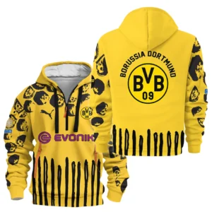 Everyday Hoodie Half Zipper, Athletic-Inspired Logo HVN1059