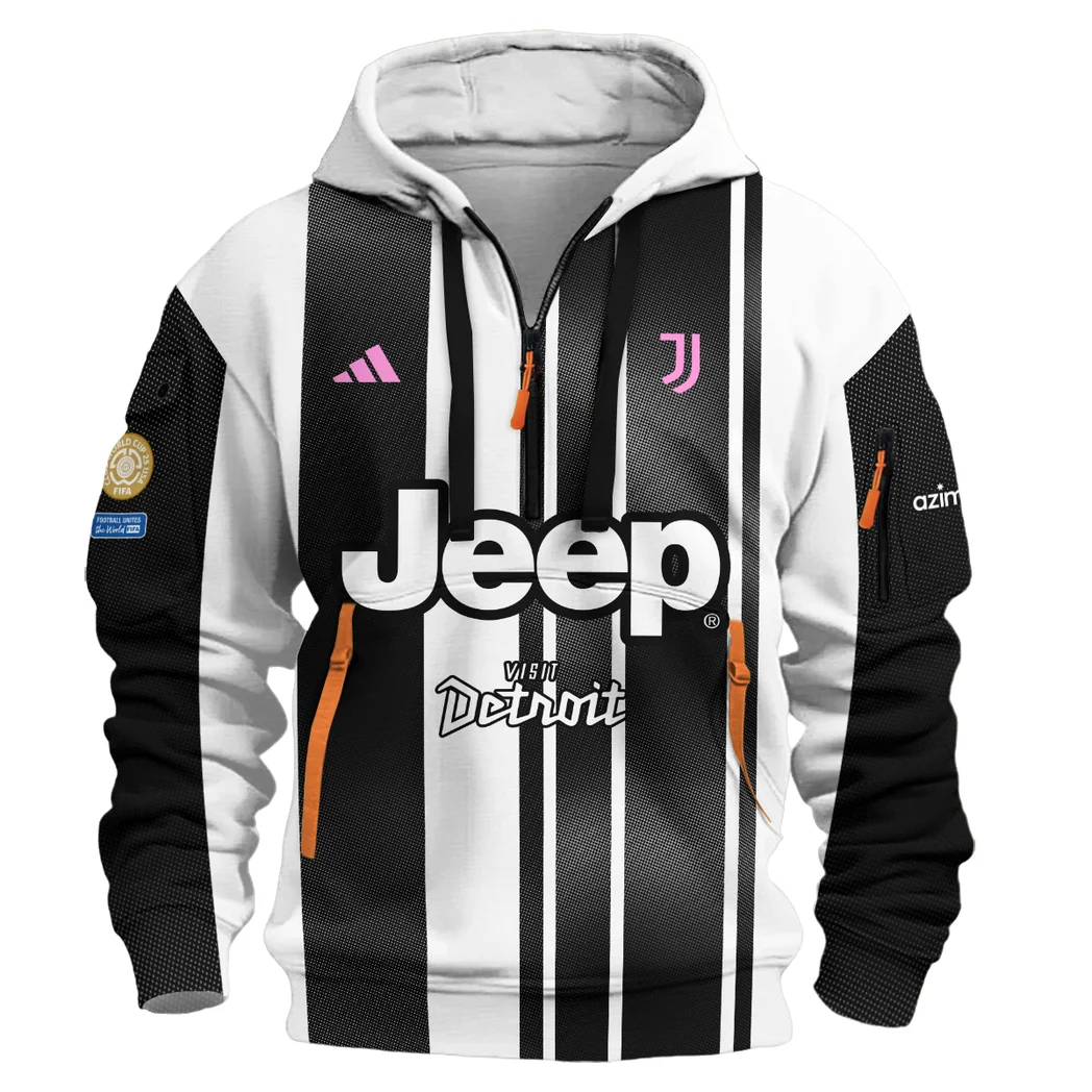 Fan Gift Hoodie Half Zipper, Sports-Inspired Logo Design HVN1059 - Image 2