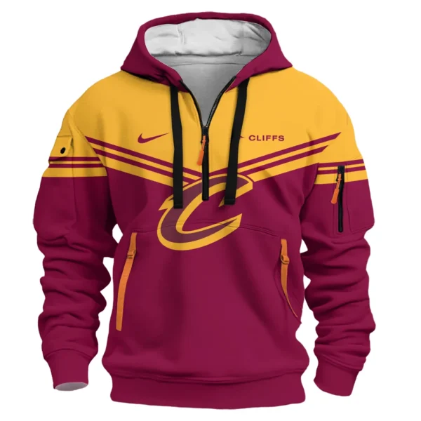 Everyday Hoodie Half Zipper, Athletic-Inspired Logo HVN1060 - Image 2