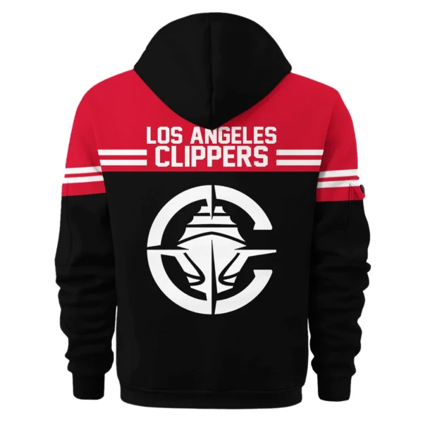 Athletic Half-Zip Hoodie, Team-Style Logo Print Hoodie Gift For Football Fans HVN1060 - Image 3