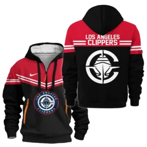 Athletic Half-Zip Hoodie, Team-Style Logo Print Hoodie Gift For Football Fans HVN1060