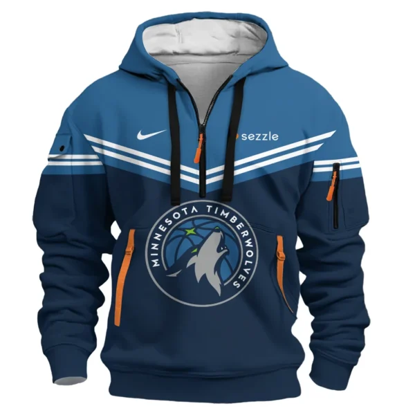 Outdoor Half-Zip Hoodie, Team Spirit Logo Design HVN1060 - Image 2