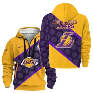 Street-Style Hoodie Half Zipper, Modern Sports Logo HVN1062
