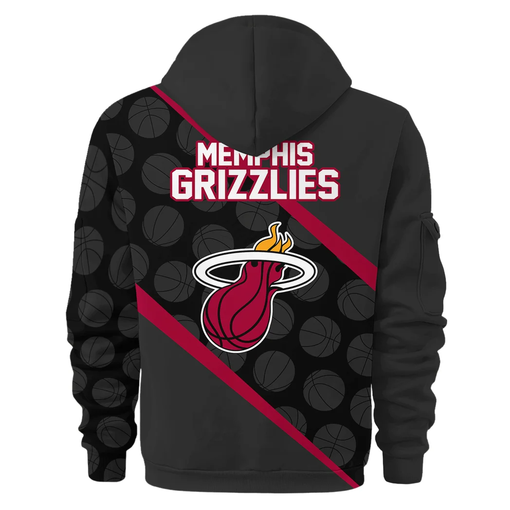 Athletic Half-Zip Hoodie, Team-Style Logo Print Hoodie Gift For Football Fans HVN1062 - Image 3