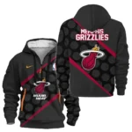 Athletic Half-Zip Hoodie, Team-Style Logo Print Hoodie Gift For Football Fans HVN1062