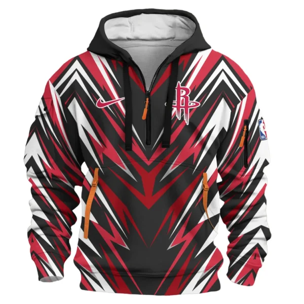 Athletic Half-Zip Hoodie, Team-Style Logo Print Hoodie Gift For Football Fans HVN1063 - Image 2