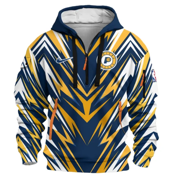 Casual Sports Hoodie Half Zipper, Modern Logo Detail Printing HVN1063 - Image 2