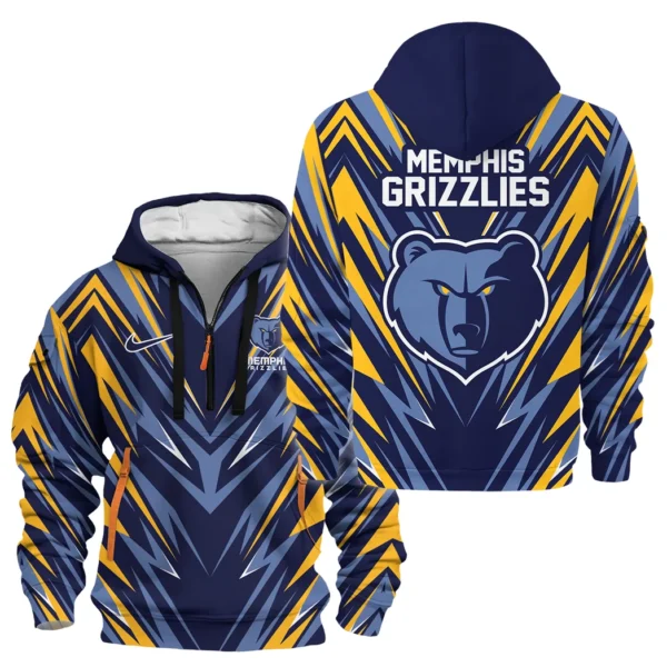 Outdoor Half-Zip Hoodie, Team Spirit Logo Design HVN1063