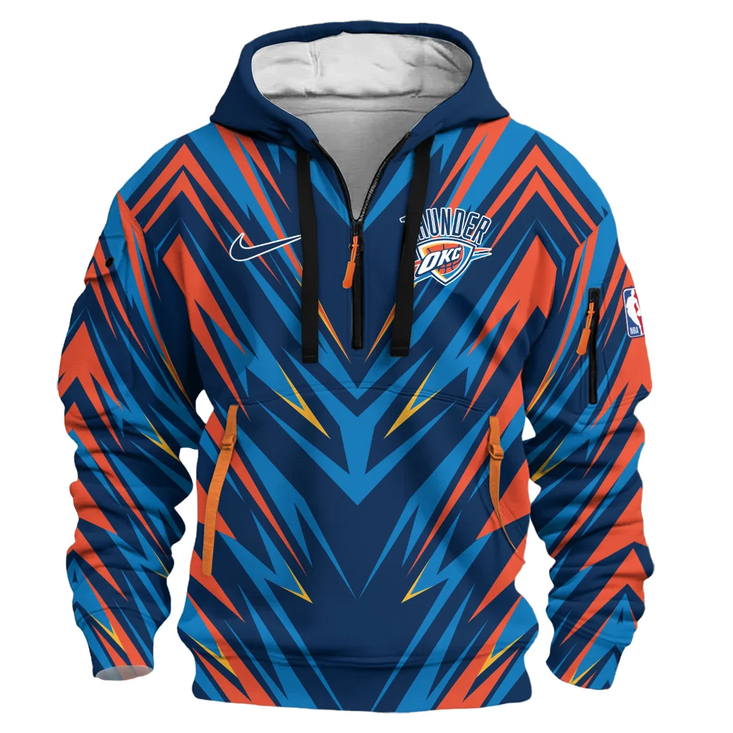 Fan Gift Hoodie Half Zipper, Sports-Inspired Logo Design HVN1063 - Image 2