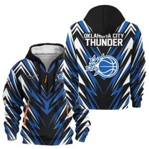 Athletic Half-Zip Hoodie, Team-Style Logo Print Hoodie Gift For Football Fans HVN1063