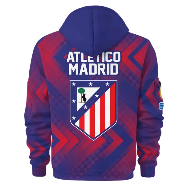 Street-Style Hoodie Half Zipper, Modern Sports Logo HVN1064 - Image 3
