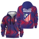 Street-Style Hoodie Half Zipper, Modern Sports Logo HVN1064