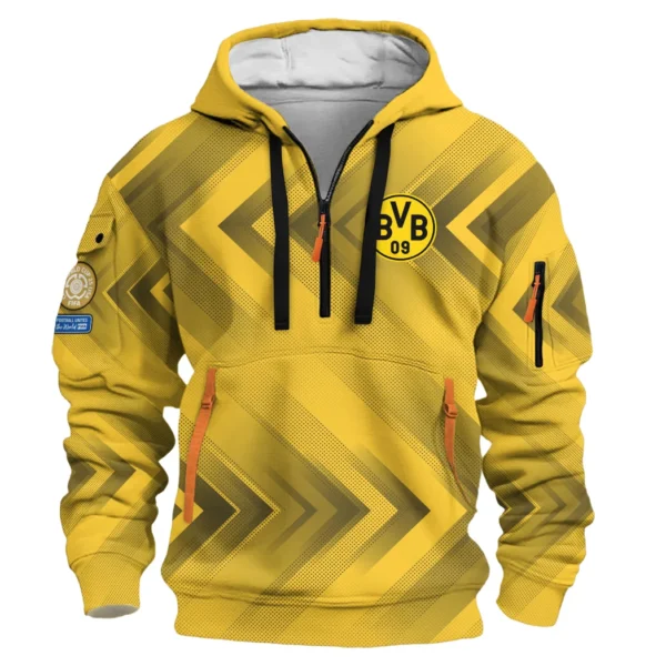 Training Hoodie Half Zipper, Fan-Friendly Logo Design HVN1064 - Image 2